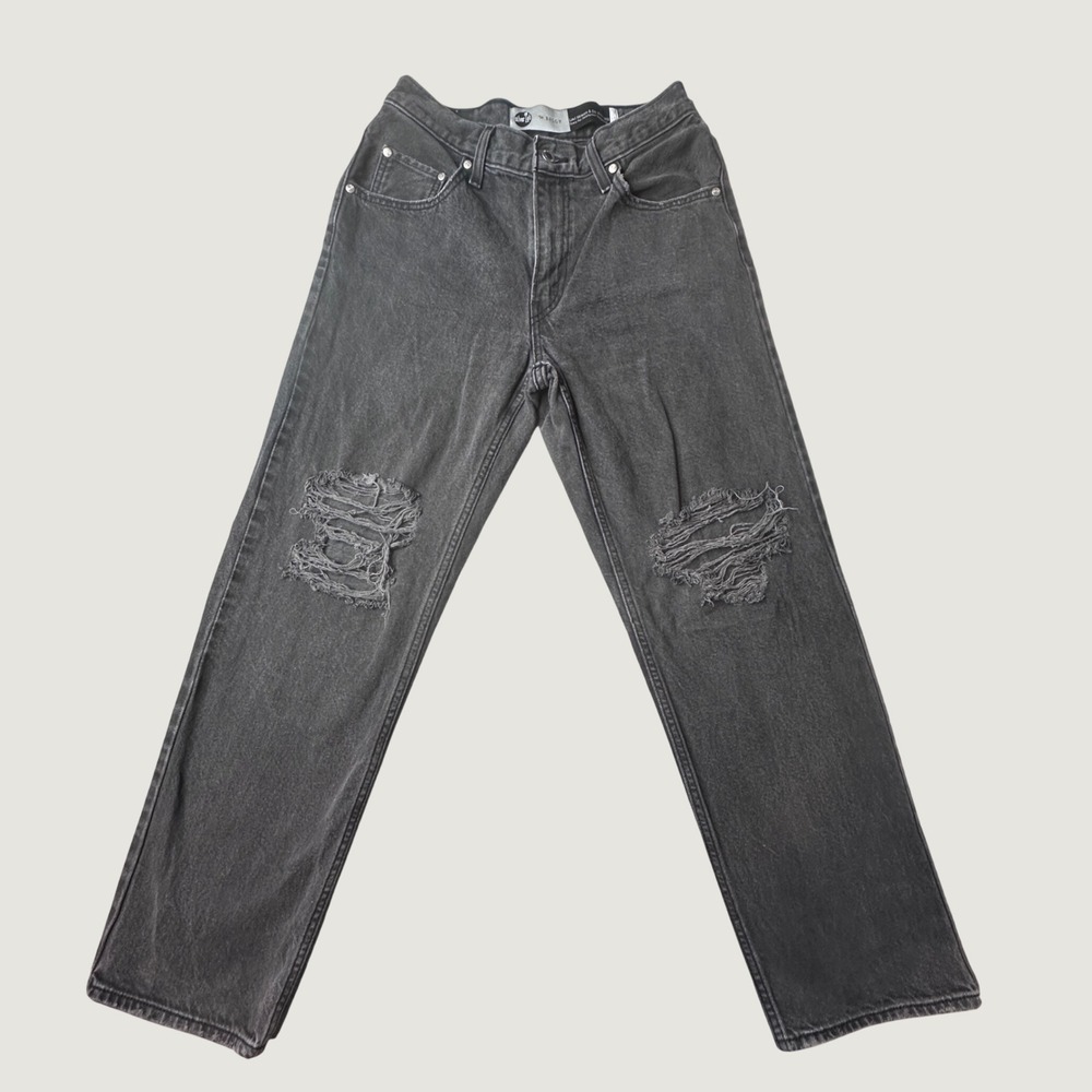 Levi's Jeans Womens 29 SilverTab '94 Baggy Black Distressed Ripped Denim Y2K